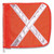 Checkers FS9025-O Wrng Whip Repl Flag12"X11"Orangewht Reflectiv