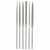 Crescent/Nicholson 37029 4" Rhn Assorted-0 Cut Needle File Rd-Hdl (1 AS)