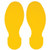 Brady 104409 Floor Footprints - Yellow Toughstripe Polyester (1 PK)