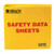 Brady 121184 Ghs - 3In Safety Data Sheet Binder Yellow