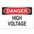 Brady 84877 10X14" Danger High Voltage Safety Sign(Sticker)