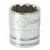 Gearwrench 80354 3/8" Drive 6 Point Standard SAE Socket 1/2"