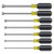 Klein Tools 647M Nut Driver Set, Magnetic Nut Drivers, 6-Inch Shafts, 7-Piece
