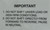 Ridgid 87965 A3643 Important Label