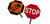 Cortina 03-851-25 Stop/Slow Paddle 18" Corrugate With 9" Handle
