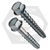 1/2" x 8" Concrete Screw Anchors, TapKing Heavy Duty, Zinc Cr+3, ICC Crack Concrete Approved, Qty 15
