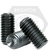 3/4"-10 x 1 1/2" Socket Set Screws, Knurled Cup Point, Thermal Black Oxide, Coarse (UNC), Alloy Steel, Qty 50