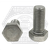 M16-2.00 x 28 mm Hex Cap Screws, 316 Stainless Steel A4, Full Thread, Coarse (UNC), DIN 933, Qty 50