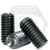 M10-1.50 x 50 mm Socket Set Screws, Knurled Cup Point, Metric Class 45H, Thermal Black Oxide, ISO 4029, Qty 50
