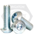M6-1.00 x 16 mm Button Head Socket Cap Screws, Metric Class 10.9, Zinc-Bake Cr+3, Full Thread, Coarse (UNC), ISO 7380, Qty 100