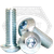 M6-1.00 x 50 mm Button Head Socket Cap Screws, Metric Class 10.9, Zinc-Bake Cr+3, Full Thread, Coarse (UNC), ISO 7380, Qty 100