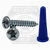 #10-12 Pan Hd Phil/Slot Combo,Blue (100 Pcs ) Conical Plastic Anchor Kit, Qty 1