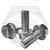M8-1.25 x 40 mm Hex Flange Bolts, Serrated, Metric Class 8.8, Zinc Cr+3, Full Thread, Coarse (UNC), DIN 6921, Qty 100