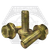 M8-1.25 x 20 mm Hex Flange Bolts, Serrated, Metric Class 8.8, Zinc-Yellow Cr+6, Full Thread, Coarse (UNC), DIN 6921, Qty 100