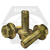 M8-1.25 x 25 mm Hex Flange Bolts, Serrated, Metric Class 8.8, Zinc-Yellow Cr+6, Full Thread, Coarse (UNC), DIN 6921, Qty 100