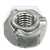 3/8"-16 Hex Weld Nut, 3 Projections, 18-8 Stainless Steel, Qty 100