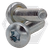 M3-0.50 x 16 mm Machine Screws, Torx Pan Head, T10 Drive 6-Lobe, Metric Class 4.8, Zinc Cr+3, Full Thread, ISO 14583, Qty 1000