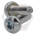 M6-1.00 x 25 mm Machine Screws, Torx Pan Head, T30 Drive 6-Lobe, Metric Class 4.8, Zinc Cr+3, Full Thread, ISO 14583, Qty 200