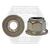 M12-1.75 Nylon Flange Lock Nuts, Non-Serrated, Metric 18-8 Stainless Steel A2, Coarse (UNC), DIN 6926, Qty 50