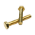 M12-1.75 x 80 mm Hex Cap Screws, Brass, Full Thread, DIN 933, Qty 25