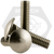 1/2"-13 x 14" Carriage Bolts, 316 Stainless Steel, Partial Thread (6" Thread), Qty 10