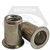 M6 (.165-.260) Steel Rivet Nuts, Large Flange, Knurled Body, Zinc-Yellow Cr+3, Qty 500