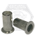 10-32 (.130-.225) Aluminum Rivet Nuts, Large Flange, Knurled Body, Qty 1000