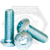 M6-1.00 x 25 mm Button Head Socket Cap Screws, Metric Class 12.9, Mechanical Zinc Cr+3, Full Thread, ISO 7380, Qty 2000