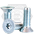 M5-0.80 x 8 mm Flat Head Socket Cap Screws, Metric Class 12.9, Mechanical Zinc Cr+3, Full Thread, DIN7991, Qty 2500