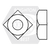 1 1/2"-6 Square Nuts, Grade 2, Plain Finish, Qty 35