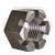 1"-8 Heavy Hex Nuts, Slotted, Plain Finish, Coarse (UNC), Qty 75