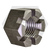 1 1/8"-7 Heavy Hex Nuts, Slotted, Plain Finish, Coarse (UNC), Qty 50