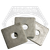 3/4" x 2" x 0.125 Square Plate Washers, Hot-Dipped Galvanized HDG, Qty 400