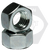 2 1/2"-12 Hex Nuts, Zinc Cr+3, Fine (UNF), Low Carbon Steel, Qty 12
