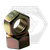 9/16"-12 Hex Nuts, Coarse (UNC), Low Carbon Zinc-Yellow Cr+6, Qty 1000