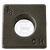 1" Square Beveled Malleable Iron Washers, Plain Finish, Qty 135