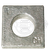 1 1/8" Square Beveled Malleable Iron Washers, Hot-Dipped Galvanized HDG, Qty 80