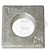 1 1/2" Square Beveled Malleable Iron Washers, Hot-Dipped Galvanized HDG, Qty 35