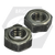 M8-1.25 Hex Weld Nut, DIN 929, 3 Projections, Plain Steel, Qty 2000