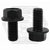3/8"-16 x 2 1/4" Flange Screws (Frame Bolts), Indent Hex Head, Grade 8, Black Phosphate & Oil, Partial Thread, Coarse (UNC), Qty 400