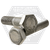 1"-8 x 5 1/2" Heavy Hex Bolts, Grade B, A307, Plain Finish, Partial Thread, Coarse (UNC), Qty 35