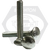 1/2"-13 x 12 1/2" Carriage Bolts, Grade A, A307, Zinc Cr+3, Partial Thread (6" Thread), Qty 50