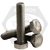 1"-8 x 4" Hex Tap Bolts, Grade A, A307, Plain Finish, Full Thread, Coarse (UNC), Low Carbon Steel, Qty 35