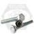 1/2"-13 x 1 1/4" Hex Tap Bolts, Grade 5, Zinc Cr+3, Full Thread, Medium Carbon Steel, Qty 400