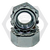 M3-0.50 Lock Nuts, External Tooth K-Lock, Metric Class 8, Zinc Cr+3, Qty 15000