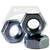 M2-0.40 Hex Nuts, Metric Class 6, Zinc Cr+3, Coarse (UNC), DIN 934, Qty 125000