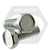 1/4"-20 x 1 1/2" Machine Screw Indented Hex Head Unslotted, Zinc Cr+3, Full Thread, Coarse (UNC), Qty 2000