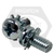 M3-0.50 x 12 mm Machine Screws w/ Internal Tooth Lock Washer, Phillips Pan Head, SEMS, Zinc Cr+3, Qty 10000
