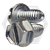 1/4"-20 x 3/4" Thread Rolling Screws, Slotted Indent Hex Washer Head HWH, Zinc Cr+3 & Wax , Full Thread, Qty 2500