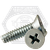 3/8"-16 x 1" Thread-Cutting Screws, Slotted Indent Hex Washer Head HWH, Type F, Zinc Cr+3, Full Thread, Qty 700